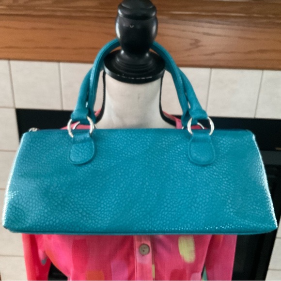 Primewear Blue Turquoise Serpentes Insulated Single Wine Bottle Tote - Picture 6 of 10